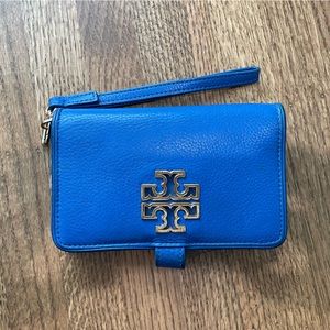 Tory Burch Blue Wristlet